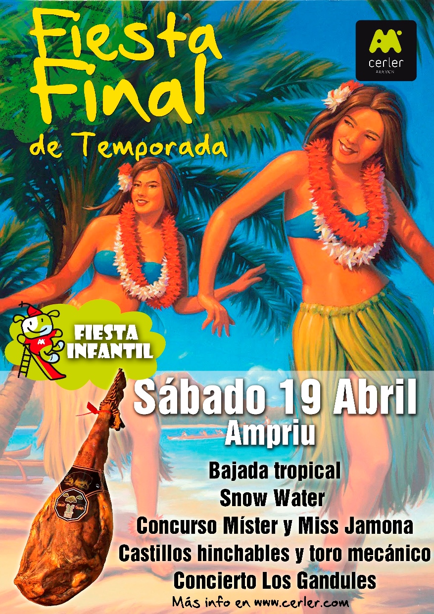 cartel de la fiesta fin de temporada de Cerler