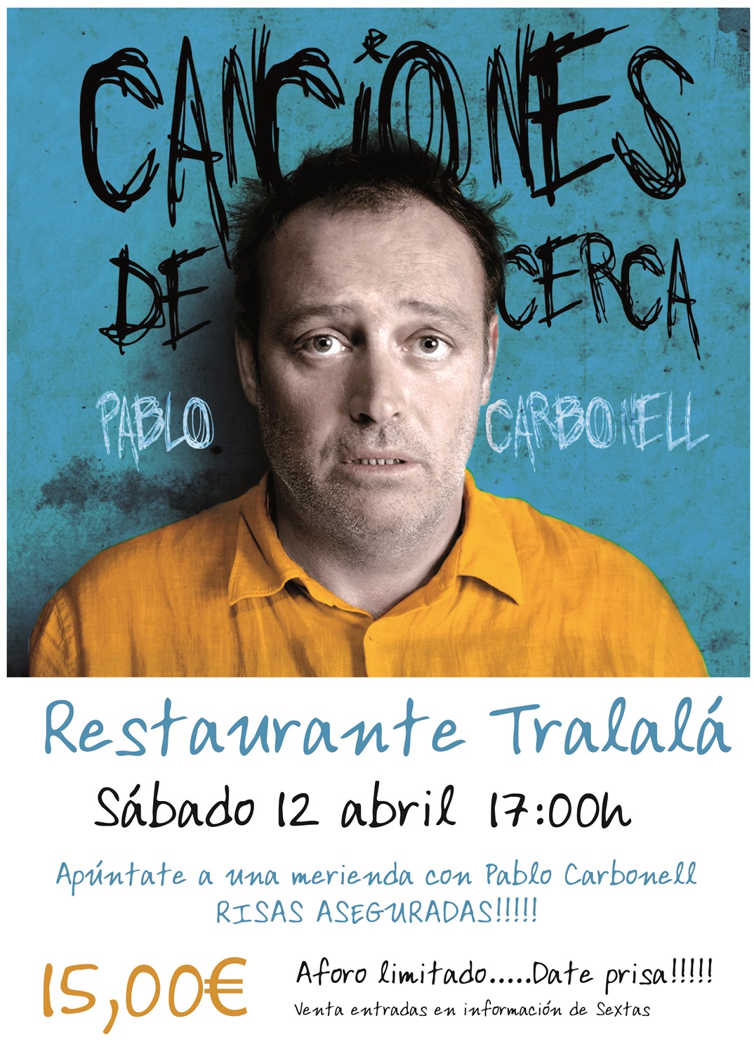 Pablo Carbonell en Tralalá este fin de semana