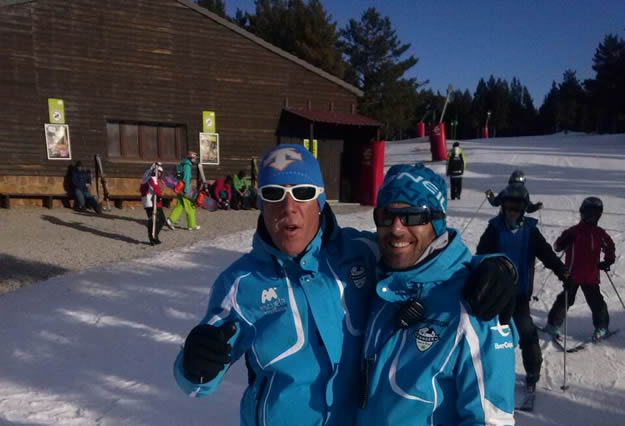 Fernando Mohedano con otro monitor en Valdelinares