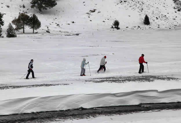 Raquetas en Llanos del Hospital (Fotografía Jorge Mayoral)