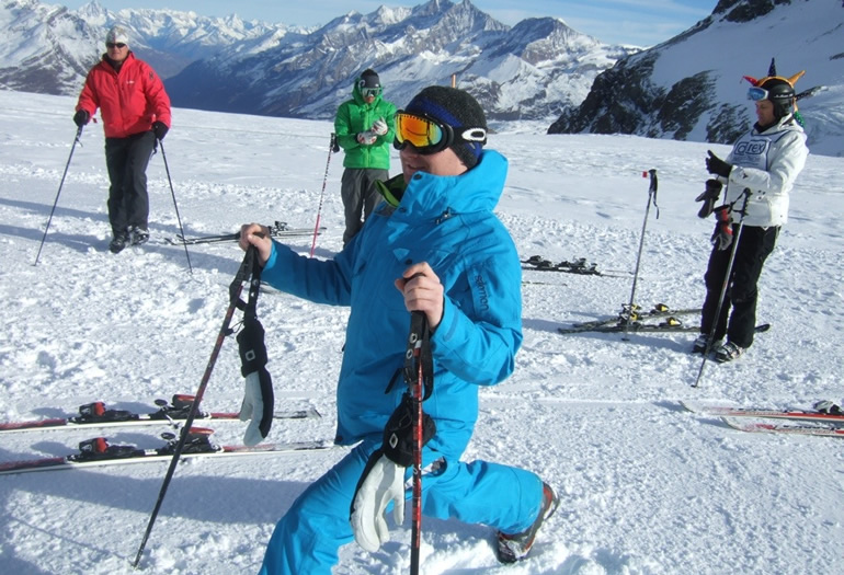 Ejercicios de calentamiento antes de esquiar