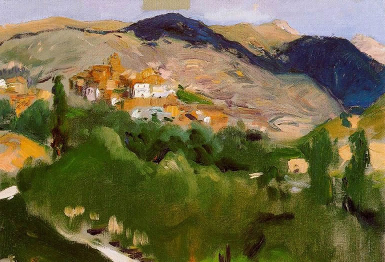 Cuadro de Sorolla de las Montañas de Jaca