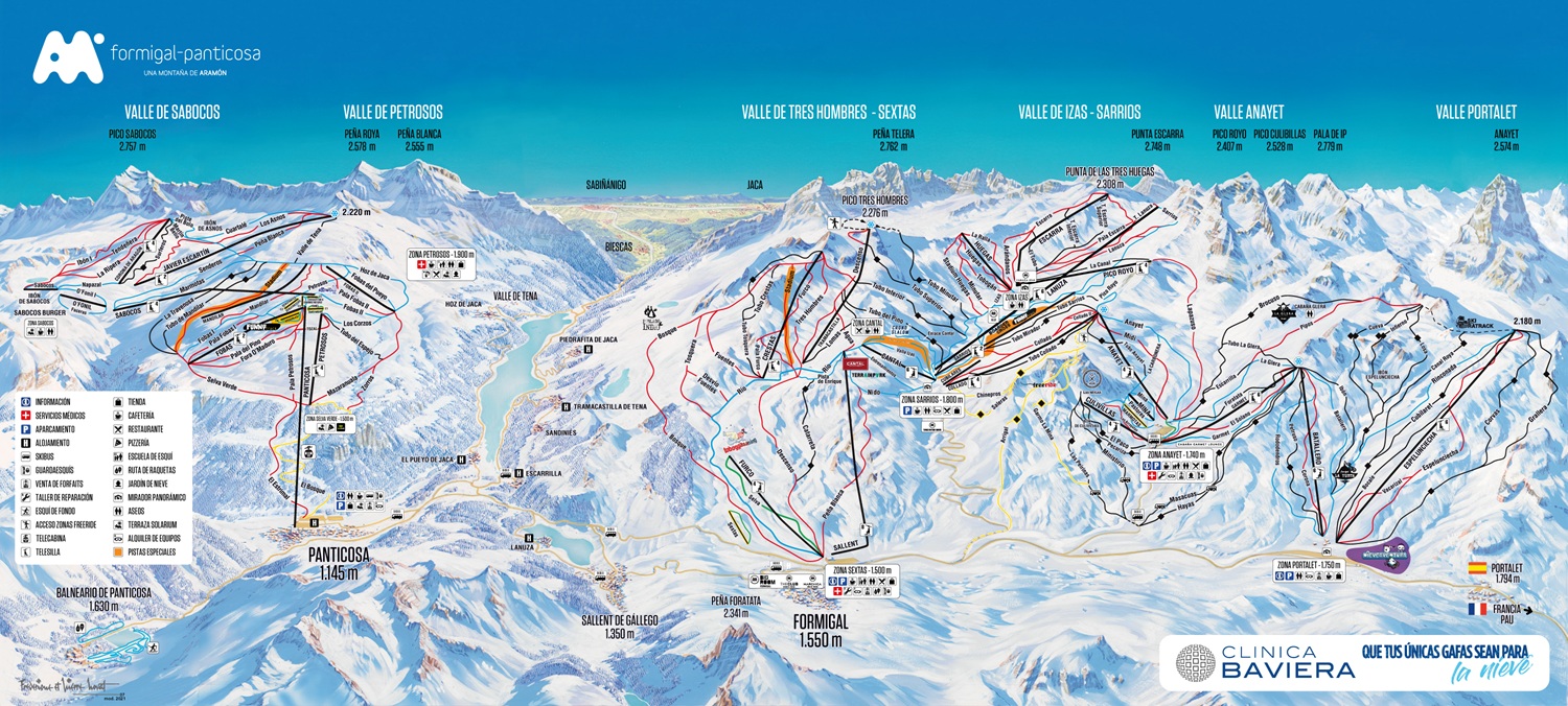 plano de pistas formigal panticosa