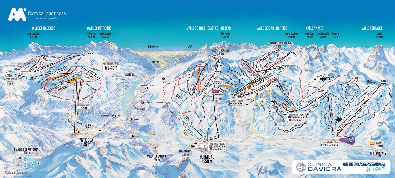 plano de pistas formigal panticosa