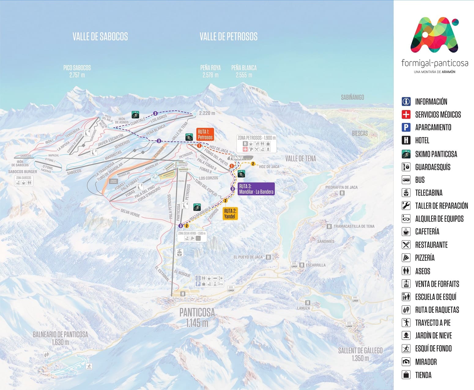 plano de pistas formigal panticosa